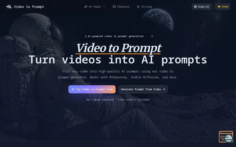 Screenshot of Video to Prompt