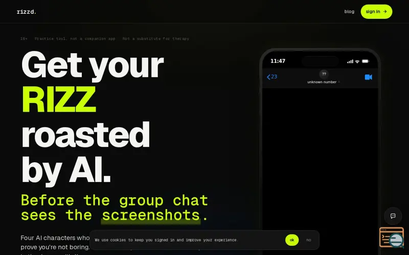 Screenshot of Rizz — Practice & Get Your Rizz Score With AI | rizzd