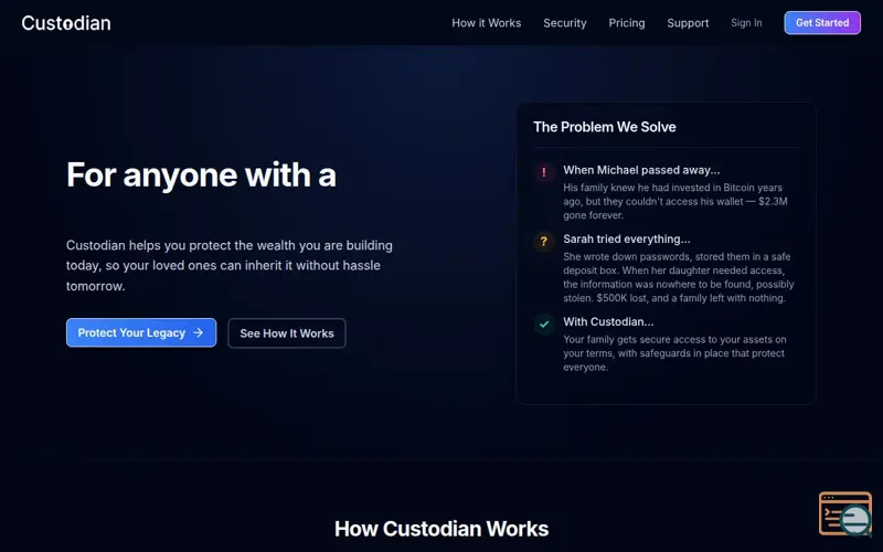 Screenshot of Custodian
