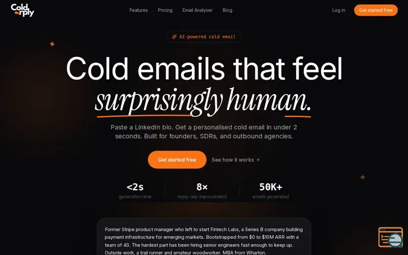 Screenshot of Coldrply