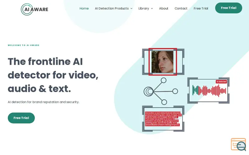Screenshot of AI Aware