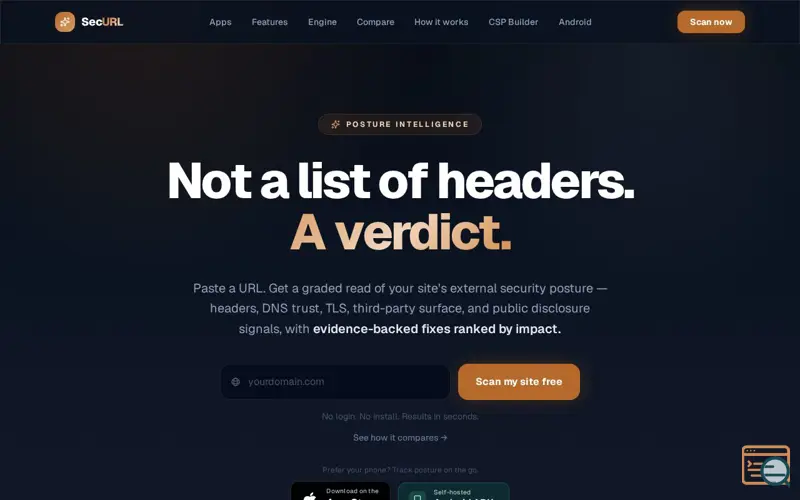 Screenshot of SecURL