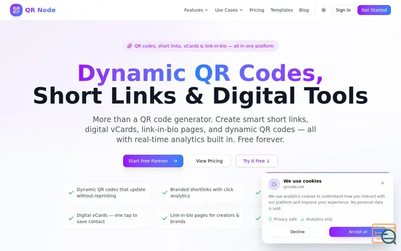 Screenshot of QR Node