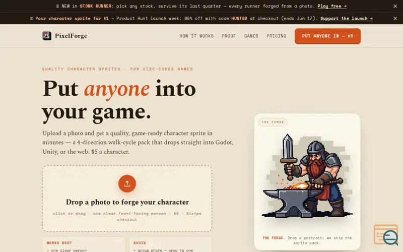 Screenshot of PixelForge