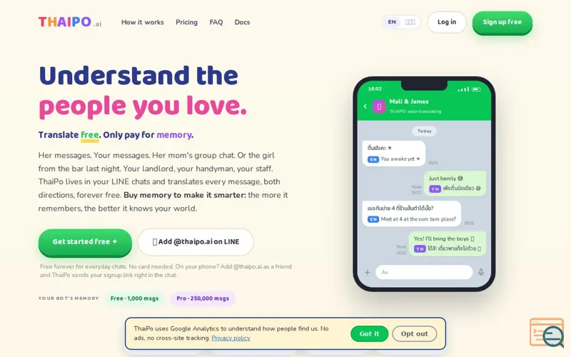 Screenshot of ThaiPo