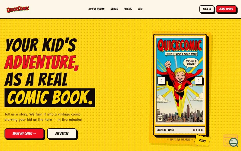 Screenshot of QuickComic