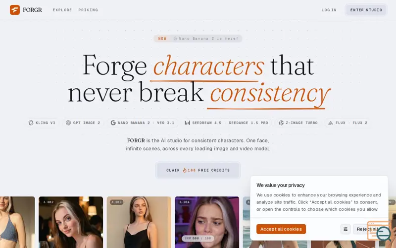 Screenshot of FORGR