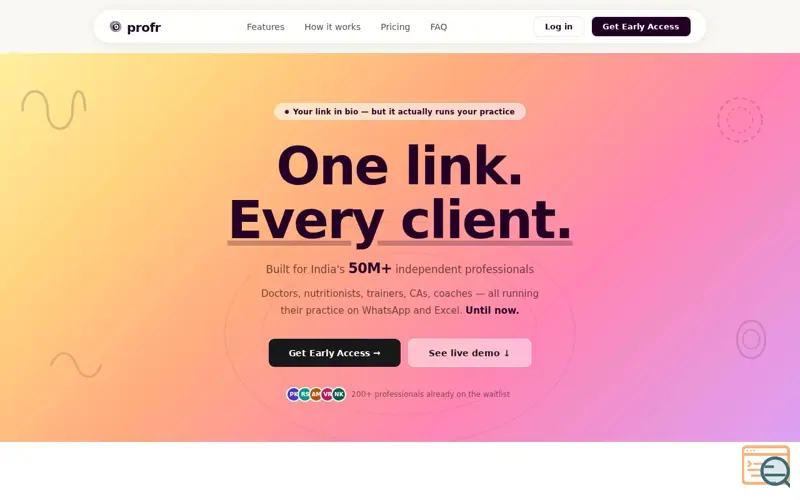 Screenshot of PROFR 