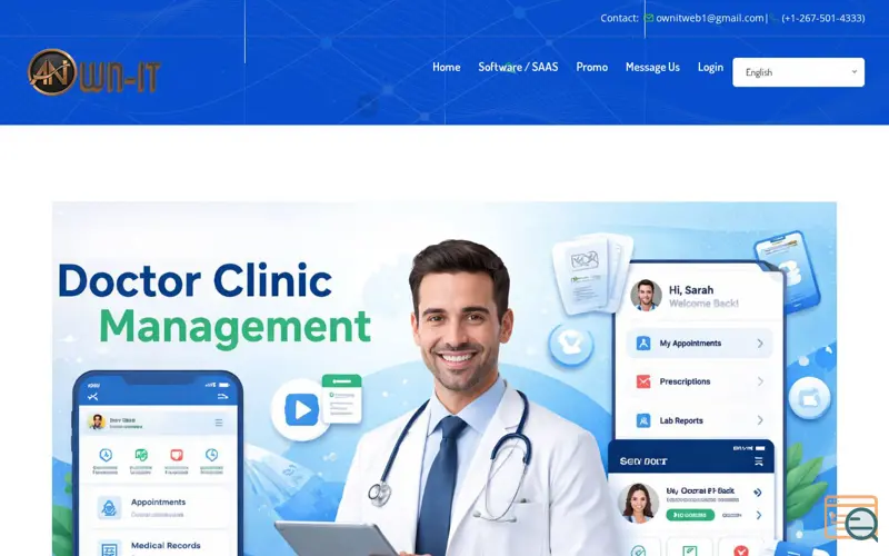 Screenshot of OWNIT - Doctors Clinic Management App