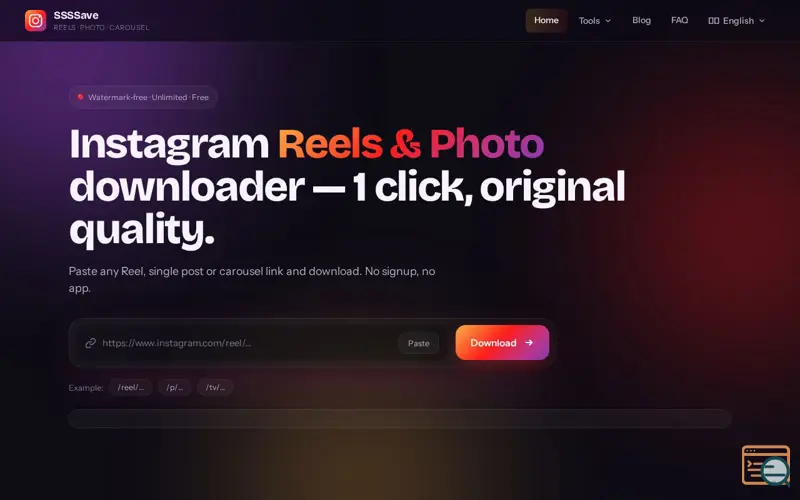 Screenshot of SSS Save - Social Media Downloader