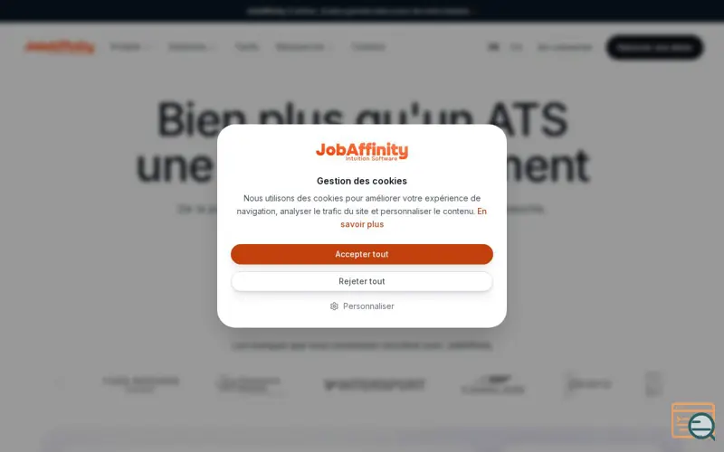 Screenshot of Intuition Software by JobAffinity