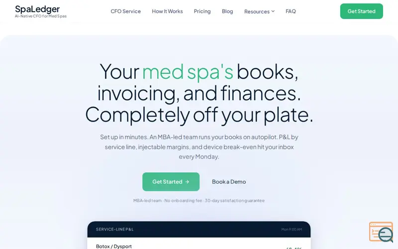 Screenshot of Spa Ledger