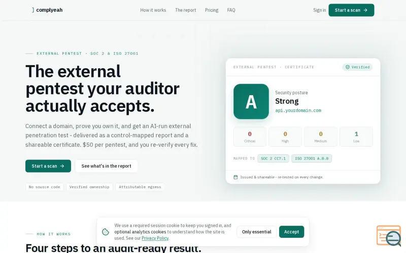 Screenshot of Complyeah