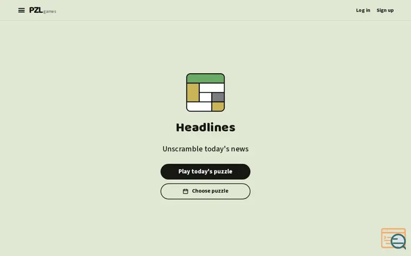Screenshot of Headlines