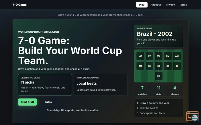 Screenshot of 7-0 Game