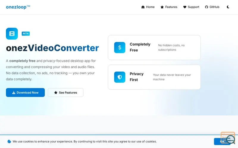 Screenshot of onezVideoConverter