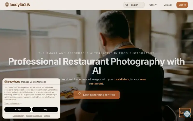 Screenshot of Foodyfocus, a launch using Loops