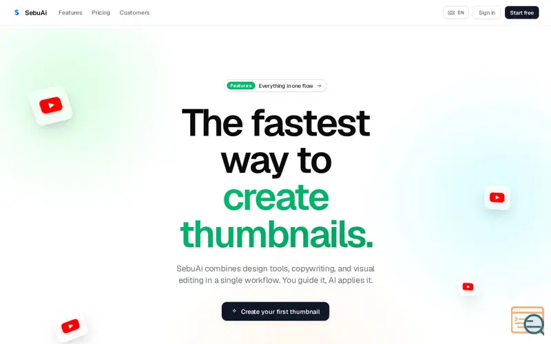 Screenshot of Sebu Ai Auto Thumbnail