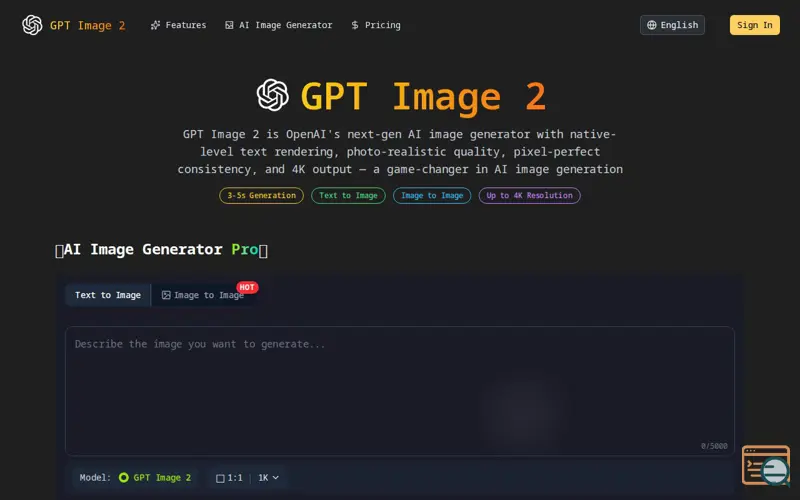 Screenshot of GPT Image 2