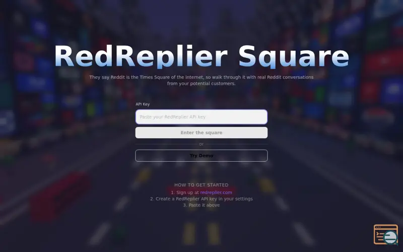 Screenshot of RedReplier Square