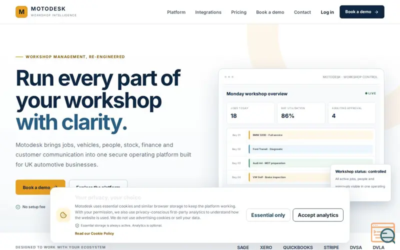 Screenshot of Motodesk
