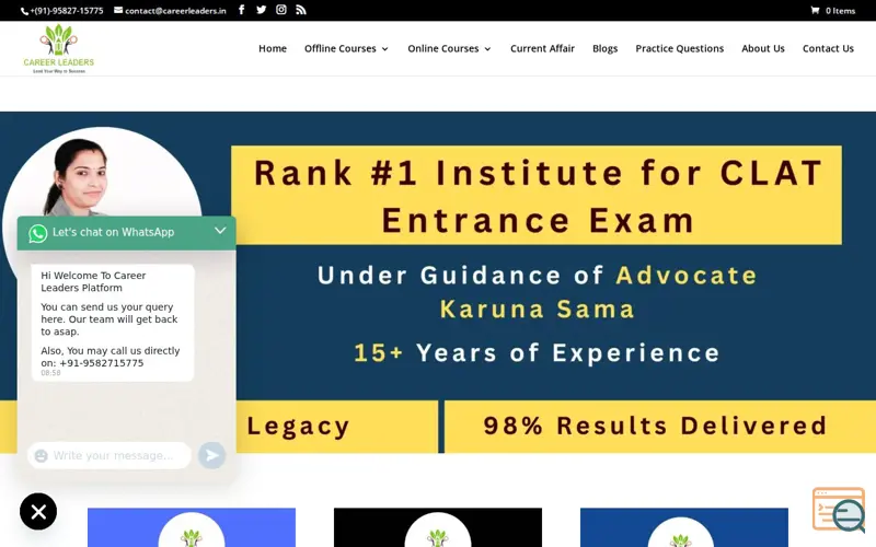 Screenshot of Career Leaders  Lead Your Way To Success