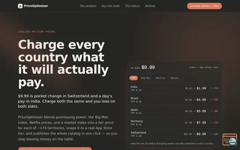 Screenshot of Price optimizer AppStore