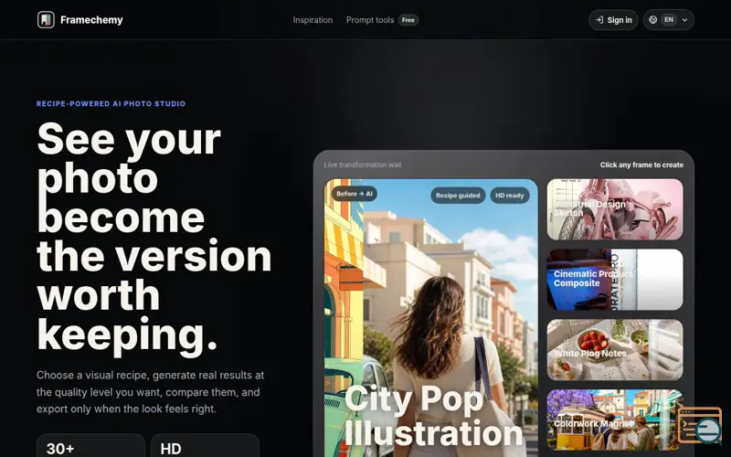 Screenshot of Framechemy