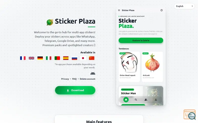Screenshot of Sticker Plaza