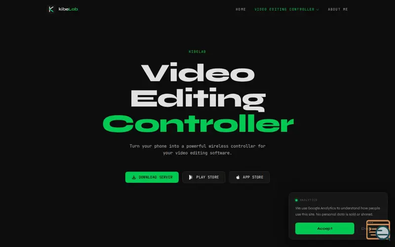 Screenshot of Video Editing Controller