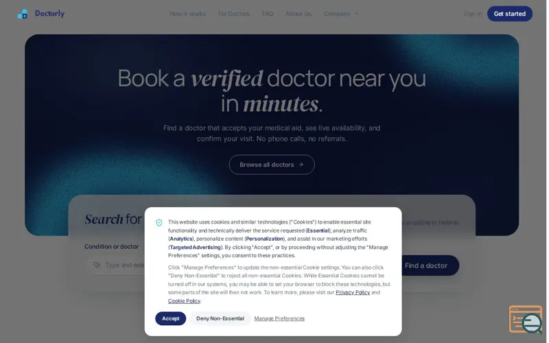 Screenshot of Doctorly