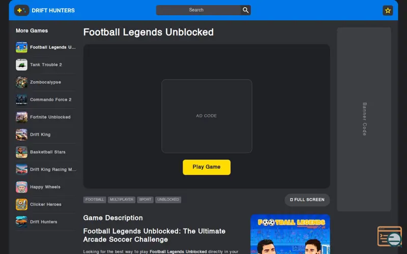 Screenshot of Football Legends Unblocked