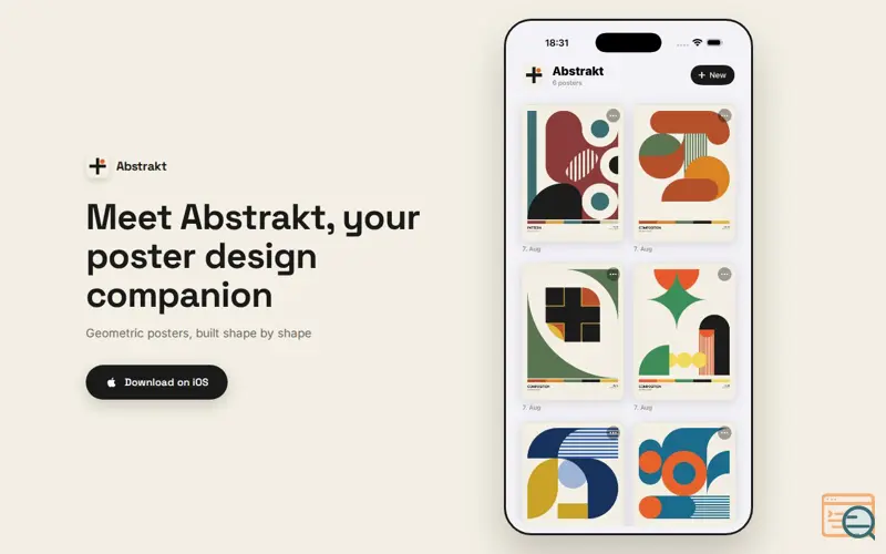 Screenshot of Abstrakt — Geometric Poster Generator