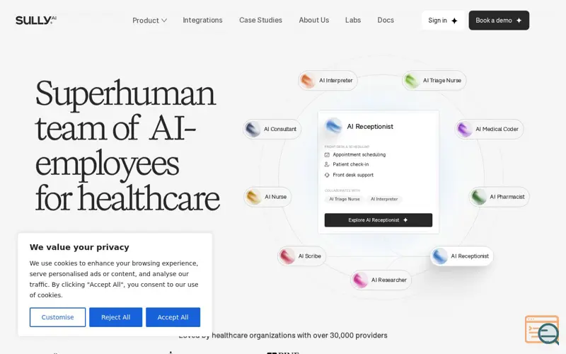 Screenshot of Sully.ai, a launch using Vuex