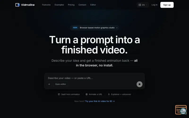 Screenshot of Vidmoline