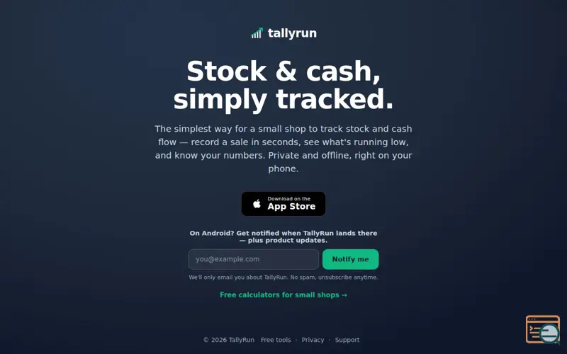 Screenshot of TallyRun