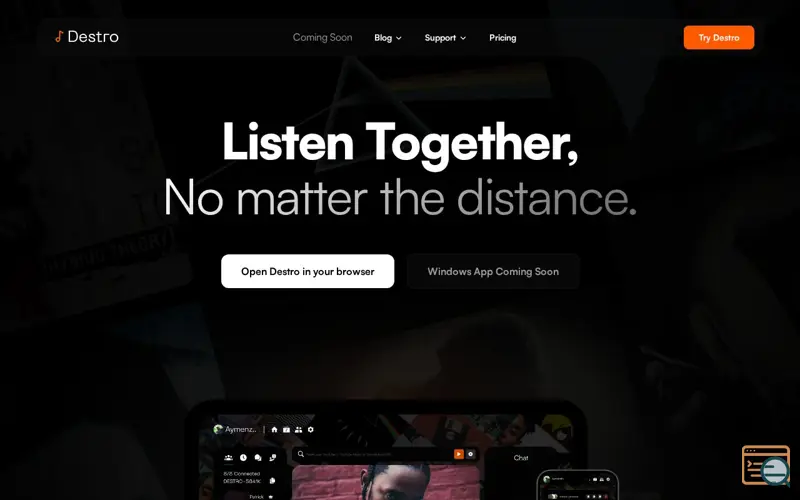 Screenshot of Destro, a launch using Puter