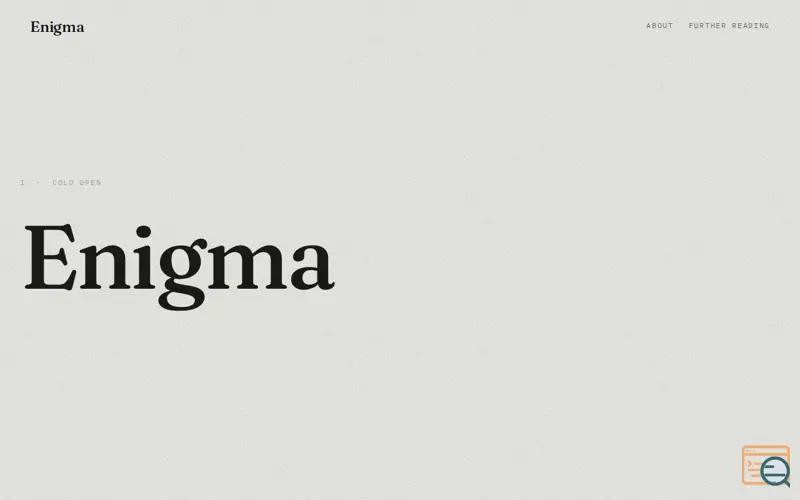 Screenshot of Enigma