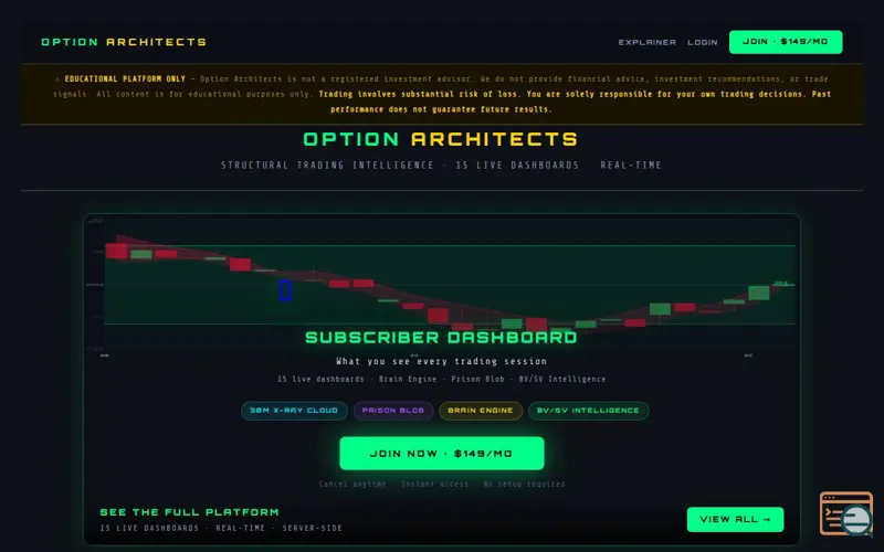 Screenshot of Option Architects