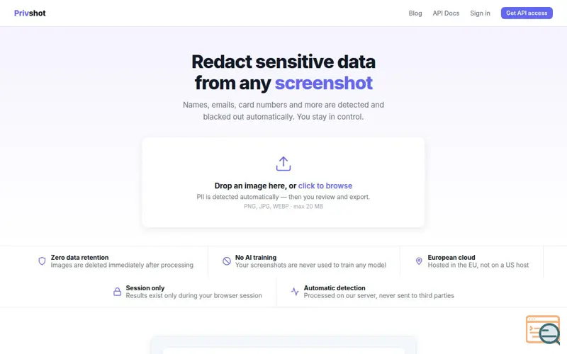 Screenshot of Privshot