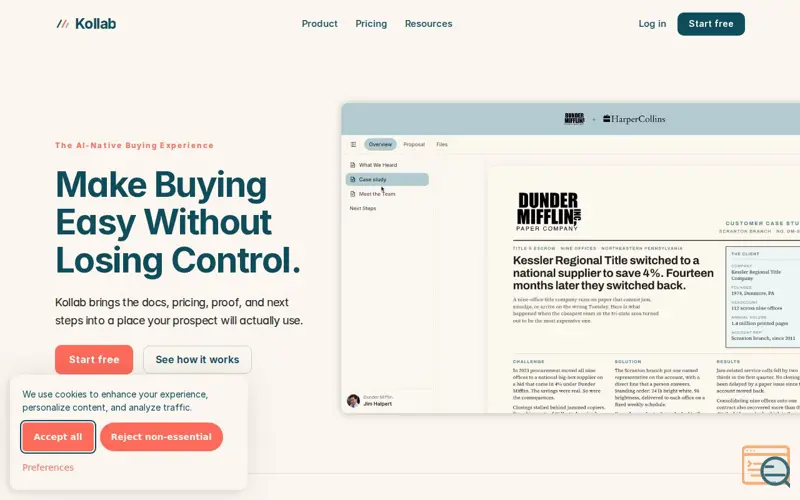 Screenshot of Kollab