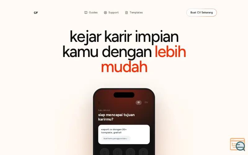 Screenshot of CleverCV — Your AI Career Copilot