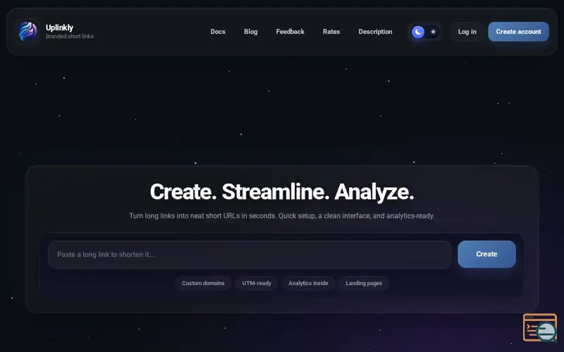 Screenshot of Uplinkly