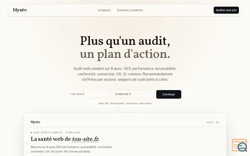Screenshot of Mynto