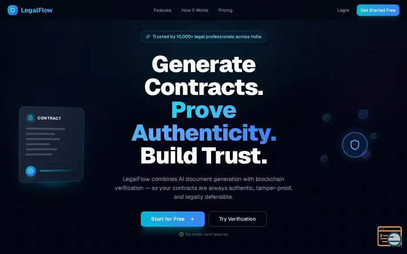 Screenshot of LegalFlow