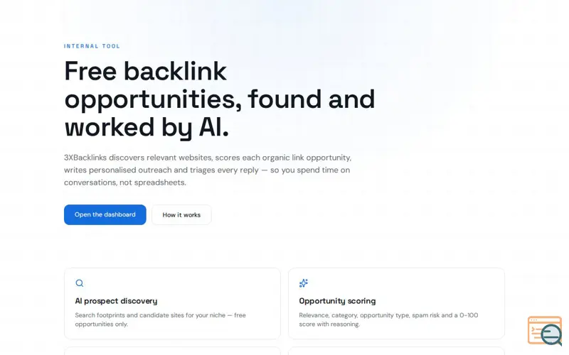 Screenshot of 3XBacklinks