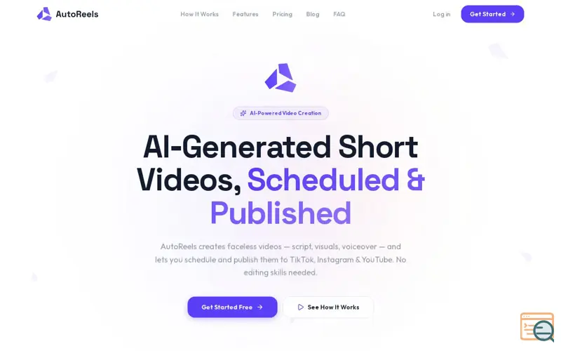 Screenshot of AutoReels, a launch using TikTok Domain Verification