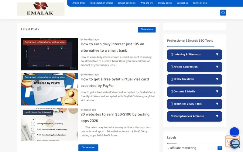 Screenshot of 3Emalak SEO Gaint