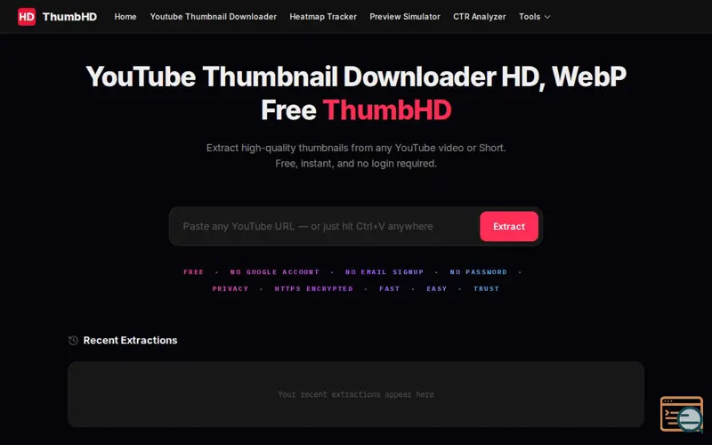 Screenshot of ThumbHD