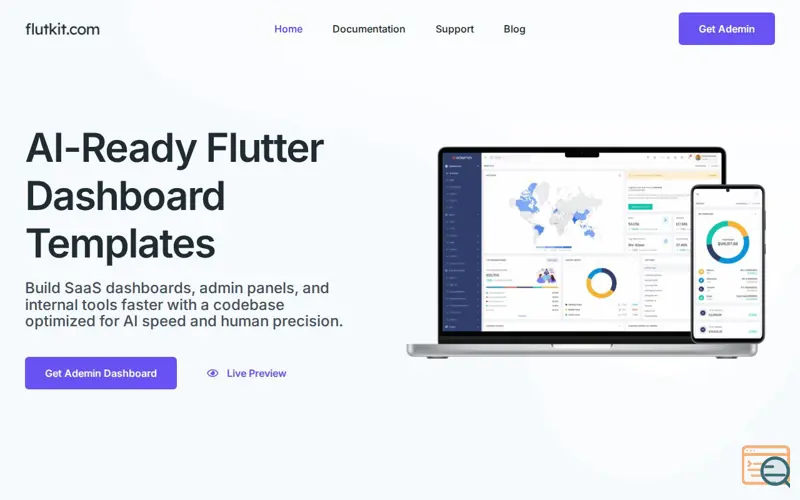 Screenshot of FlutKit Ademin